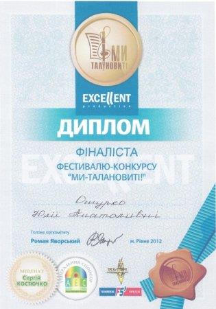 Вітаємо фіналістів фестивалю-конкурсу "Ми-талановиті"